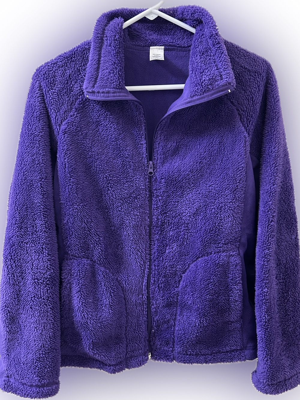 Fuzzy Purple Zip Jacket